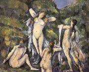 Paul Cezanne Bath four women who painting